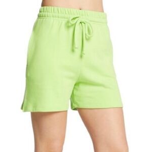 Year of Ours Boyfriend Short In Bright Lime Green French Terry Women’s Size XS